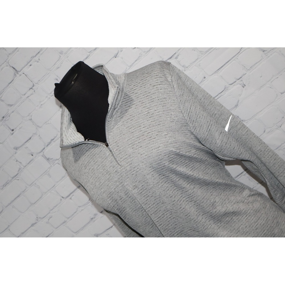 Nike Running Dri-FIT Women XL Gray 1/4 Zip Pullover Gym Workout Thumbhole
